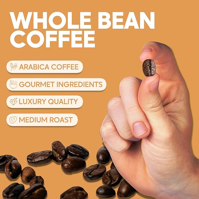 Sarasota Coffee Whole Bean Snickerdoodle Sugar Cookie | Medium Roast Gourmet Flavored Coffee Beans | Low Acid, Mold Free, Specialty Grade Bulk Coffee Beans | 5lb (80 oz)