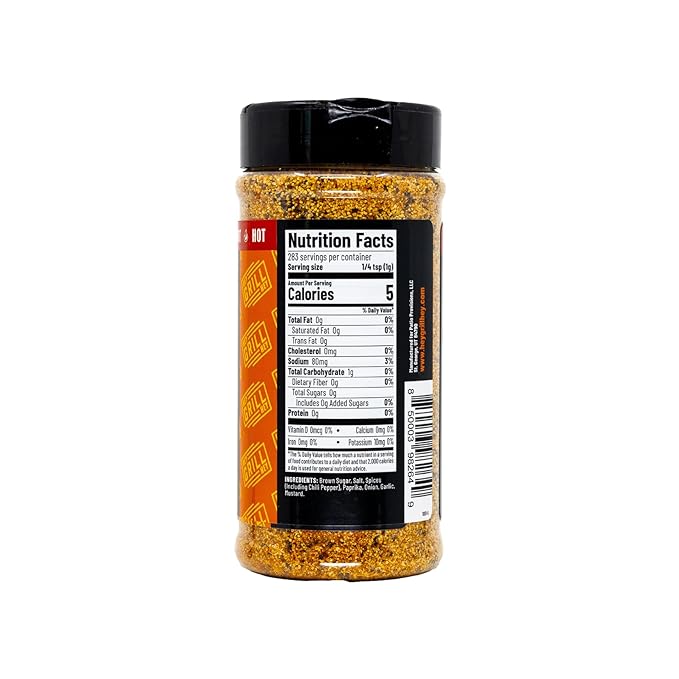 Hey Grill Hey | Spicy Sweet Rub | BBQ Rub with Chipotle & Cayenne | Sweet & Smoky Seasoning for Grilling Pork, Chicken, Fish, Beef, Veggies, and More | Hot BBQ Spice Blend | 11.7oz