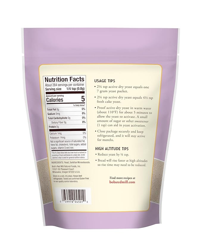 Bob's Red Mill Active Dry Yeast 5-8 oz Bags