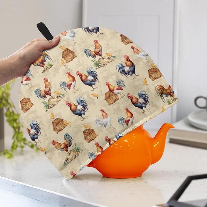 Rooster Tea Cozy Insulation Kitchen Accessory Tea Cozies Covers Kitchen Home Decorative Tea Pots Cozy for Keeping Warm