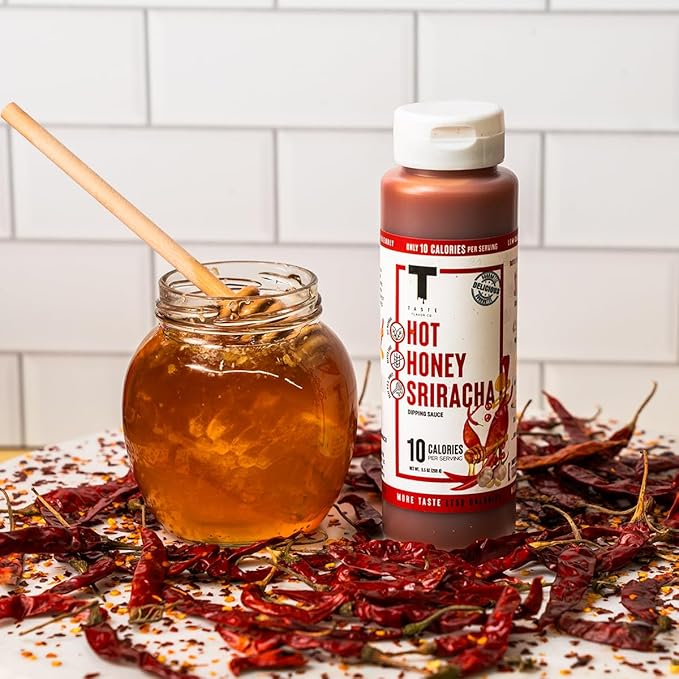 Taste Flavor Co. Grilling, Dipping Sauce and Marinade, Great Tasting, Low-Calorie Sauces, Keto Friendly, No Oils (3 Pack, Hot Honey Sriracha)
