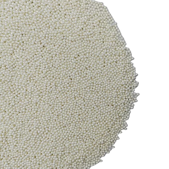 Homankit White Nonpareils Sprinkles Edible Cookie Decorations Mini Pearls for Decorating Cake, Baking, Cupcake Toppers, Ice Cream, Donuts 3.88 Ounce