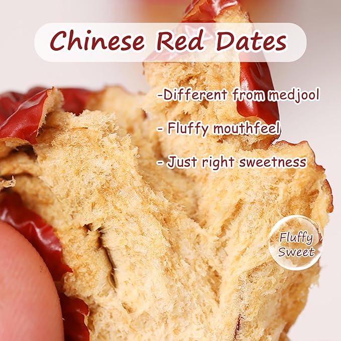 KachiKachi Jujube Dates Pitted-1.1lb/500g/, Big | Sweet | Dried Jujube Fruit Chinese Red Dates, Dried Pitted Date for Cooking//Drinking/Baking/Soup/Home Decor (Standard Bag-500g)