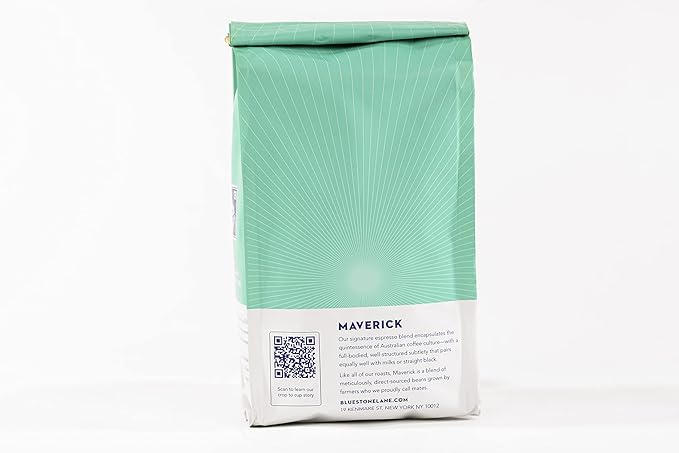 Bluestone Lane Coffee Beans, Maverick Espresso, Medium Roast, Whole Bean, 12 Ounce Bag