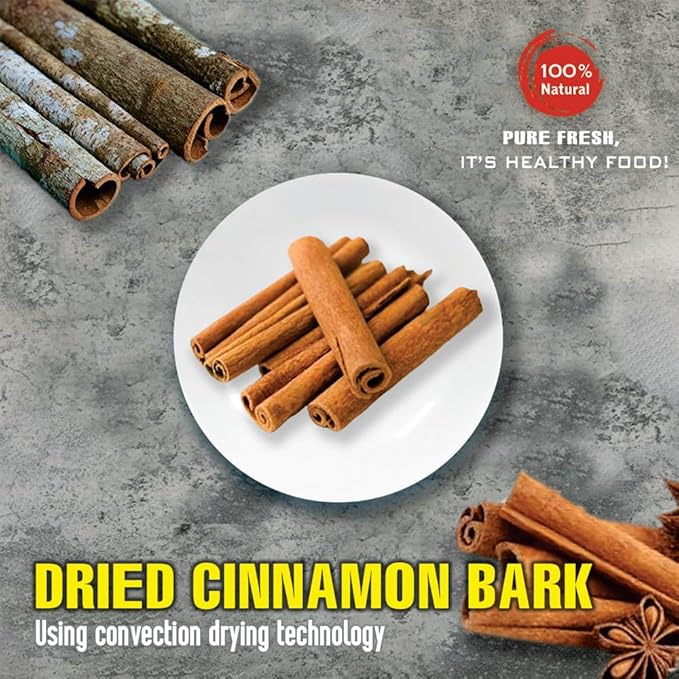 DRIED CINNAMON BARK 5.29 Oz (150g) VIETFARMFOOD: Natural pure, convection dried seasoning made from real vegetable, fruit - perfect for adding flavor to any meal, cooking, baking, salad, soup, sauce