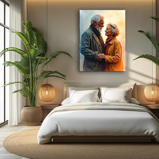 Hoopwarte Custom Photo Canvas Prints, Personalized Framed Wall Art-Home Decor Gift - Digital Printing Photo to Canvas (36L?쐘48W 90x120cm) - Ready to Hang