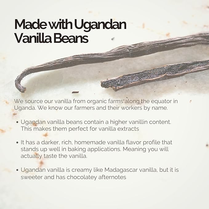 Deluxe Vanilla Pure Vanilla Extract Bulk - 128 oz /1 Gallon Made From Ugandan Vanilla Bean with Rich Creamy Vanilla Flavor