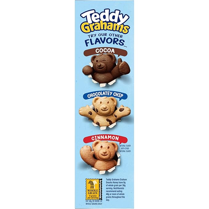 TEDDY GRAHAMS Honey Graham Snacks, Bulk Kids Snacks, 6 - 10 oz Boxes