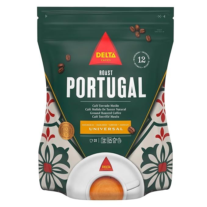 Delta Cafés Portugal Ground Coffee, Smooth and Delicious Medium Roast Coffee, Espresso Machine Compatible, Universal Grinding 7.76 Ounces (Pack of 3)