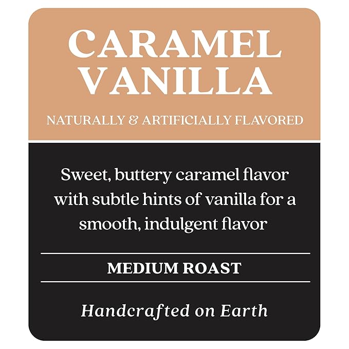 Copper Moon Single Serve Coffee Pods for Keurig K-Cup Brewers, Medium Roast, Caramel Vanilla Blend, 12 Count