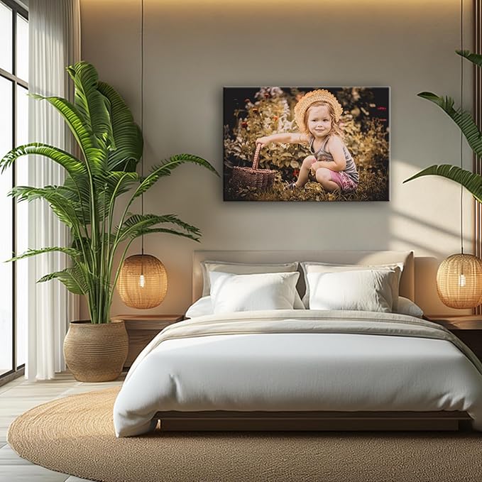 Personalized Custom Canvas Prints, Photo on Canvas Transform Your Photos into Stunning Framed Wall Art-Digitally Printed Photo to Canvas - Ideal for Home Decor, Gifts (30L?쐘20W" 75x50cm)