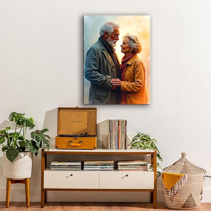 Hoopwarte Custom Photo Canvas Prints, Personalized Framed Wall Art-Home Decor Gift - Digital Printing Photo to Canvas (36L?쐘48W 90x120cm) - Ready to Hang