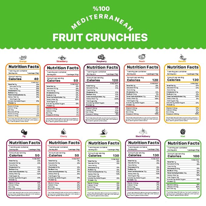 GURU HUNU Freeze Dried Fruit Mix 12 Individual Packs Healthy Fruit Snacks - Variety Pack Dehydrated Fruit Chips Camping Snacks Mixed Fruit - Bulk Dried Fruit No Sugar Added, Dry Fruit Snacks Healthy Gift