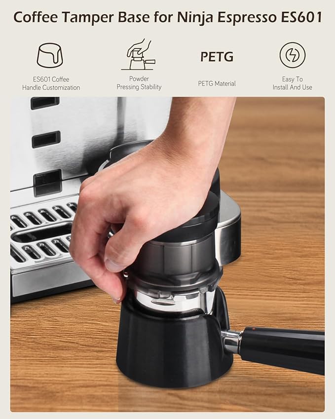 Coffee Tamper Base for Ninja Espresso ES601 ??Compatible Handheld Portafilter Support Stand, Improves Tamping Stability and Extraction, Anti-Slip PETG Base Accessories for Ninja Luxe Cafe Machine