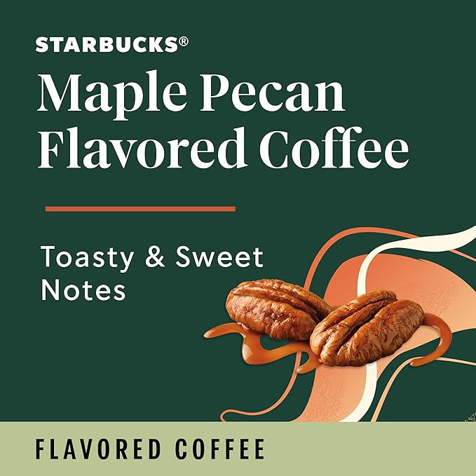 Starbucks Coffee K-Cup Pods, Maple Pecan Flavored Coffee, Naturally Flavored, 100% Arabica, 6 Boxes (60 Pods Total)