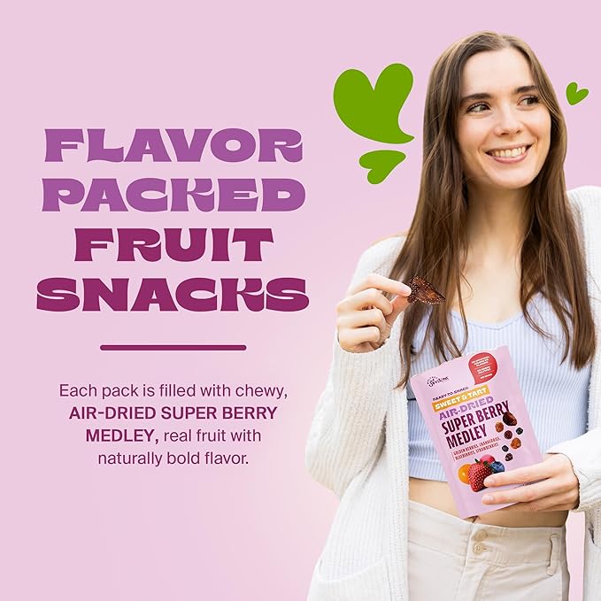 Whitney Jordan Naturals Air-Dried Super Berry Medley | Dried Fruit Snack Made from Real Berries | Non-GMO, Gluten-Free, Vegan, Chewy Real Fruit for Clean Snacking | 16 oz, Pack of 2