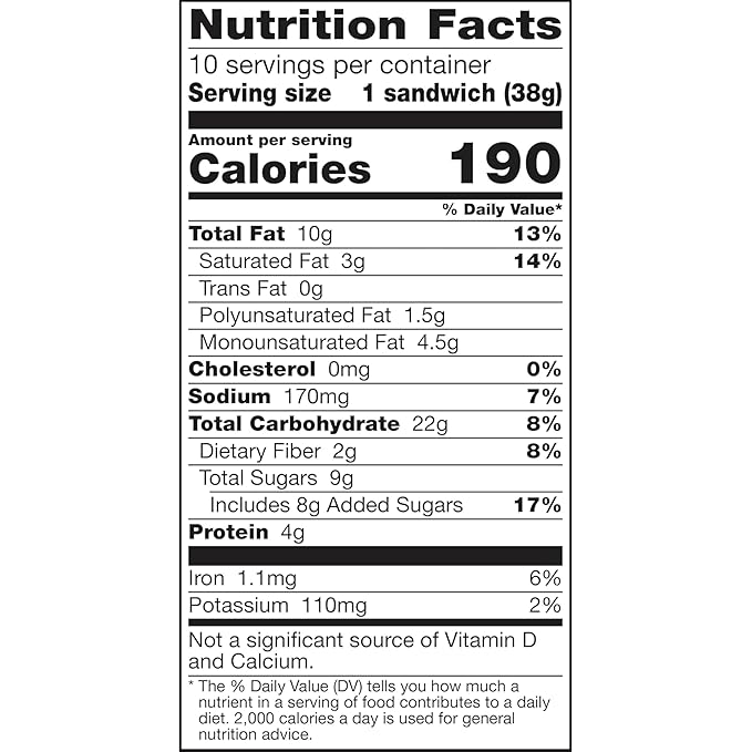 Nature Valley Biscuit Sandwiches, Chocolate Peanut Butter, Snack Bars, 10 Bars, 13.5 oz (Pack of 6)