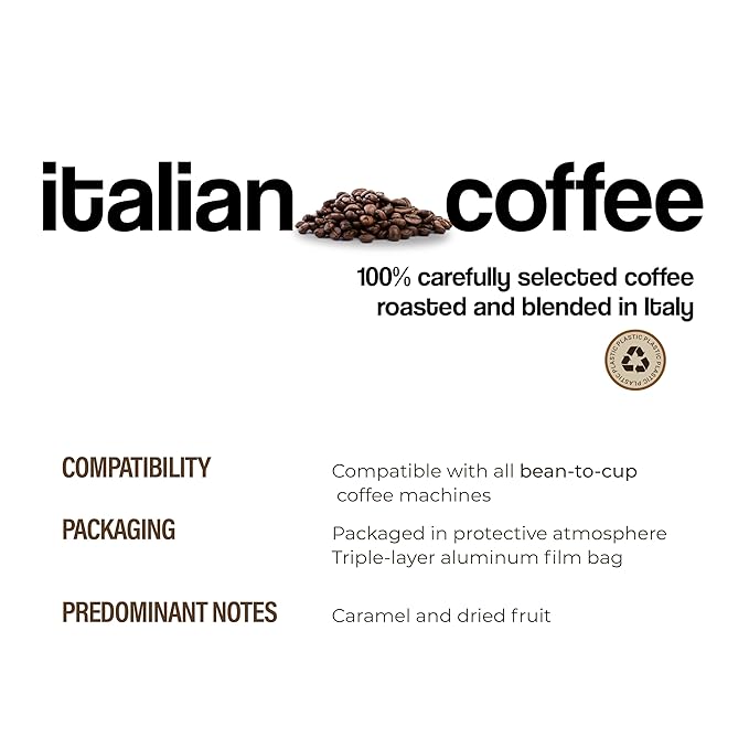 Dongiò Caffè Milano Blend - Whole Bean Coffee, Medium-Light Roast, Premium Coffee Quality, 2.2 Pounds (35.2 Oz - Pack of 1), Delicate Blend with a Very High Aromatic Profile, Sweet and Enveloping