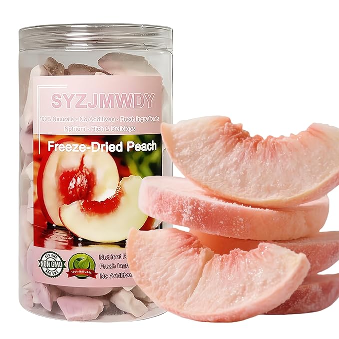 Premium Freeze-Dried Peach Cubes 7oz (200g) - 100% Fruit, No Sugar Added | For Baking, Smoothies & Yogurt Toppings