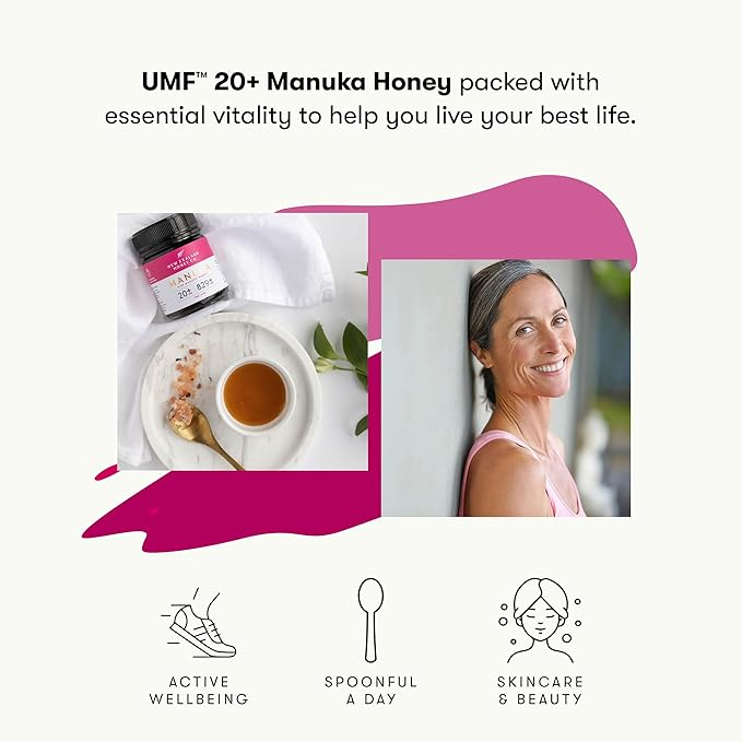 New Zealand Honey Co. Raw Manuka Honey UMF 20+ / MGO 829+ | UMF Certified | 17.6oz | Pure Raw Honey
