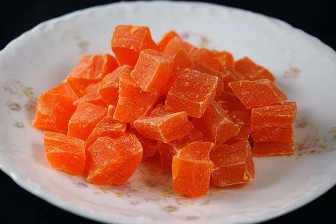 Dried Papaya Chunks (5 Lbs.) - Diced Dried Papayas Best for Snacking & Baking - Paw Paw Tree - Lightly Sugar Coated, Low Sodium, Dairy Free, Low Cholesterol, Low Fat & High Fiber Fruits - Farm Fresh Nuts Brand