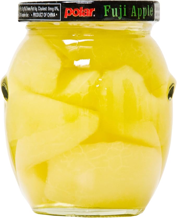 MW Polar Fuji Apple in Light Syrup, glass jar 10oz (Pack of 12)