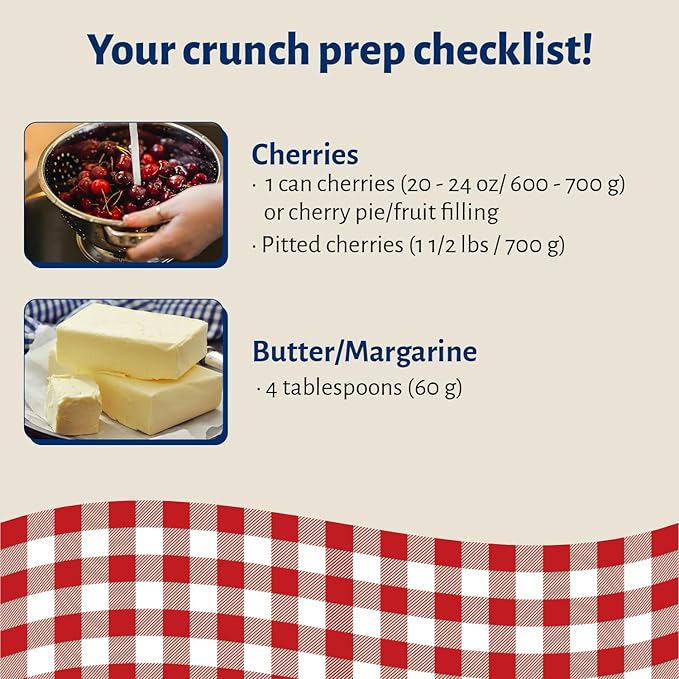 Calhoun Bend Mill Cherry Crunch Mix | Sweet and Crunchy Topping | Perfect for Deep Dish Desserts with Cherries or Your Favorite Fruit | Ideal for Gourmet Baking and Dessert Delights - 8 Oz (Pack of 6)