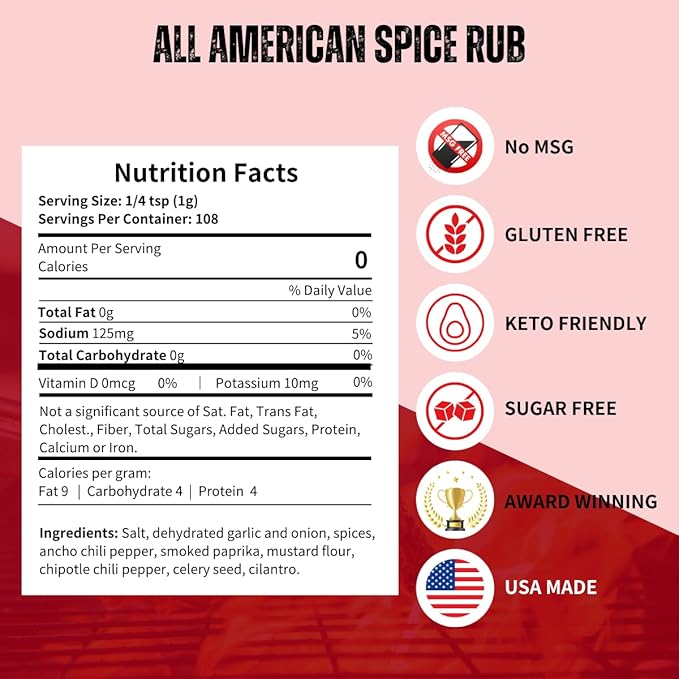 Pork Barrel BBQ Spice Collection Gift Pack | Gifts for Men| 3.8 oz All American Spice, 4.5 oz Steak and 3 oz Chicken, All Purpose BBQ Rub - No MSG, Gluten-Free, Zero Calorie