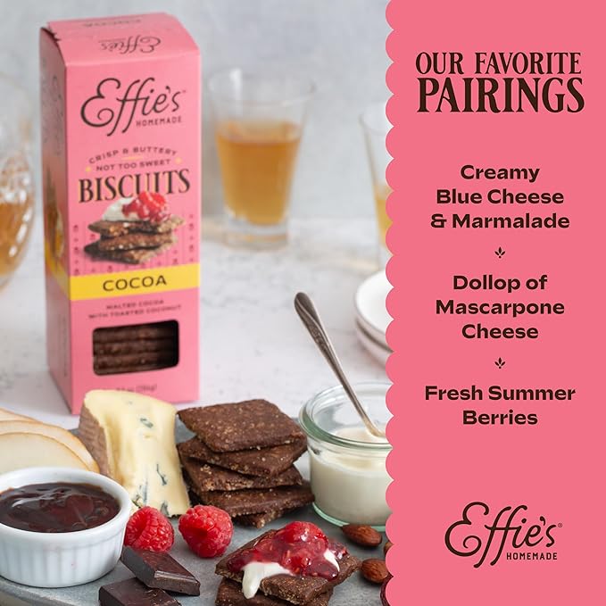Effie's Homemade Biscuits - Variety Pack - Pecan, Walnut, Oatcakes, Cocoa, Corn - 5 Pack