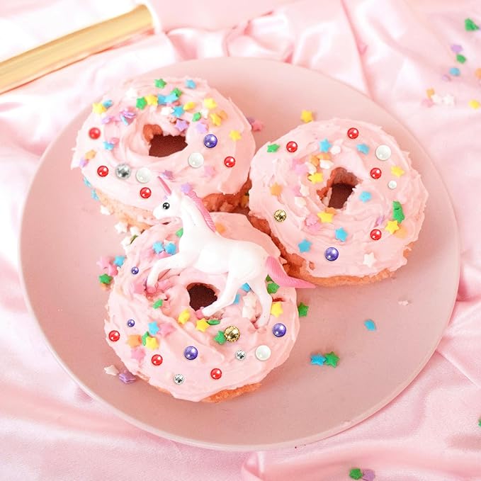 Kasvan Edible Pearl Sugar Sprinkles, 6 Colors Mix for Cake Decorating, Gold Silver White Black Purple and Red Sprinkles for Cakes & Cupcakes, Baking Cake Decorations, Wedding Party Chirstmas Supplies (Mixed)
