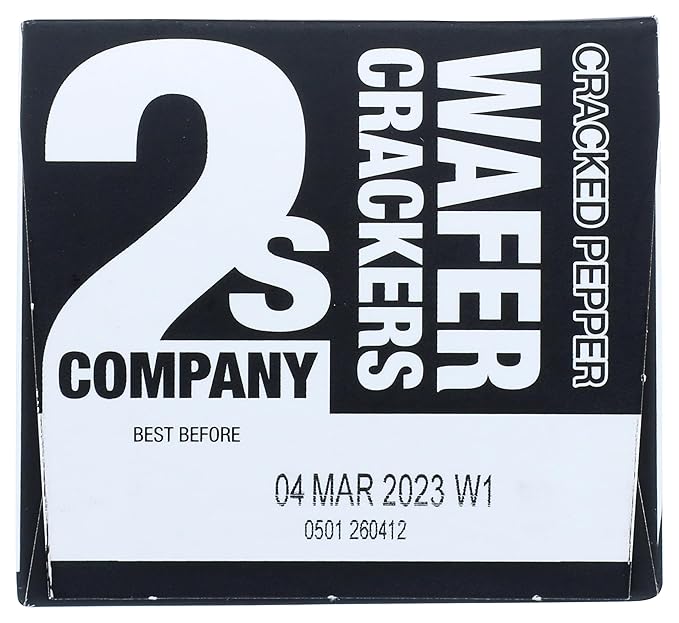 2's Company Cracked Pepper Wafer Cracker for Cheese, 3.5 Oz