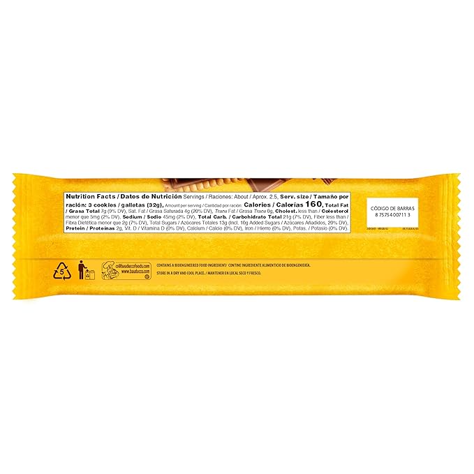 Bauducco Choco Biscuit Cookies, 2.8 oz (Pack of 1) - Crispy Chocolate-Filled Cookies - Perfect Sweet Snack or Dessert - Enjoy them with Coffee, Tea, or your favorite hot drink.