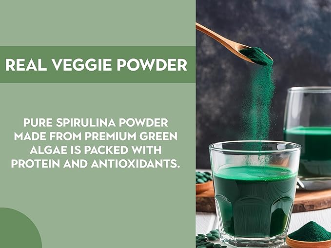 Ancient Roots Green Spirulina Powder - Freeze-Dried, All-Natural, No Sugar Added, Mix with Smoothies, Natural Food Coloring, Resealable Pouch - 10.5 Ounces (75 Servings)