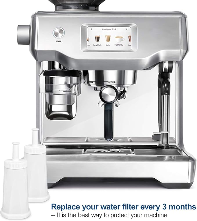 Filter - Replacement Water Filter Compatible with Breville Sage Claro Swiss For Oracle, Barista & Bambino - Compare to Part #BES008WHT0NUC1. Pack of 4竊뉶irst use without adding coffee powderç«?,<div>