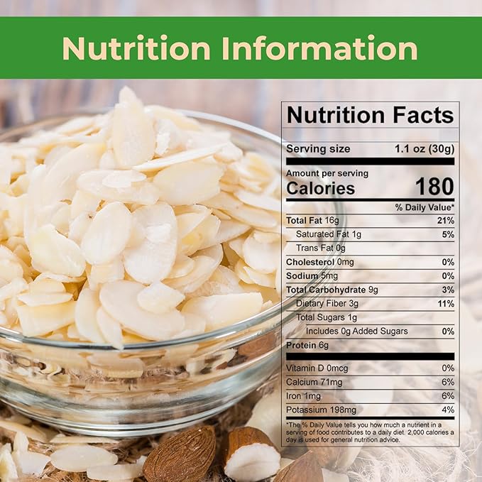 Sincerely Nuts ??Raw Blanched Sliced Almonds | 5 Lb. Bag | Delicious Guilt Free Snack | Low Calorie, Vegan, Gluten Free | Gourmet Kosher Food | Source of Fiber, Protein, Vitamins and Minerals