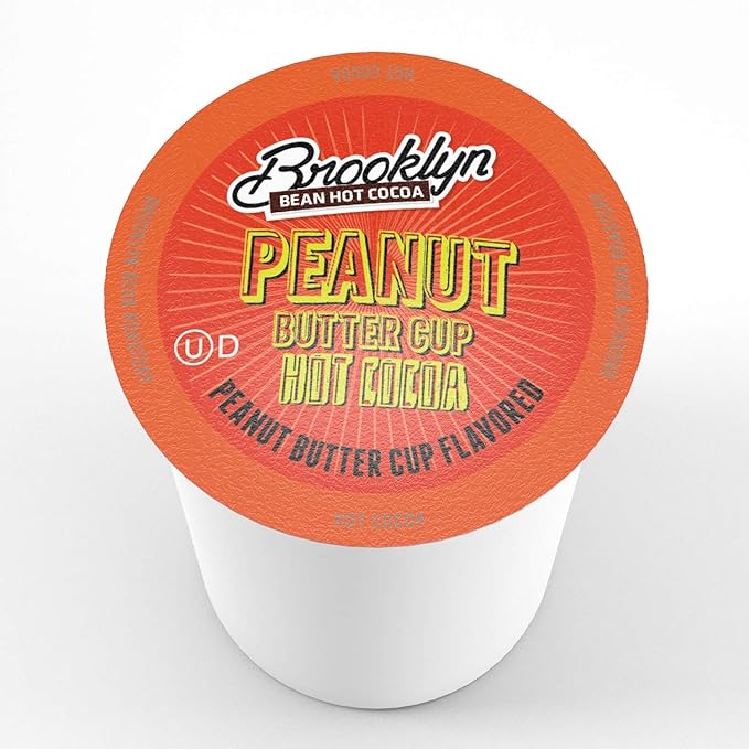 Brooklyn Beans Peanut Butter Chocolate Hot Cocoa Pods, Compatible with 2.0 K-Cup Brewers, 40 Count