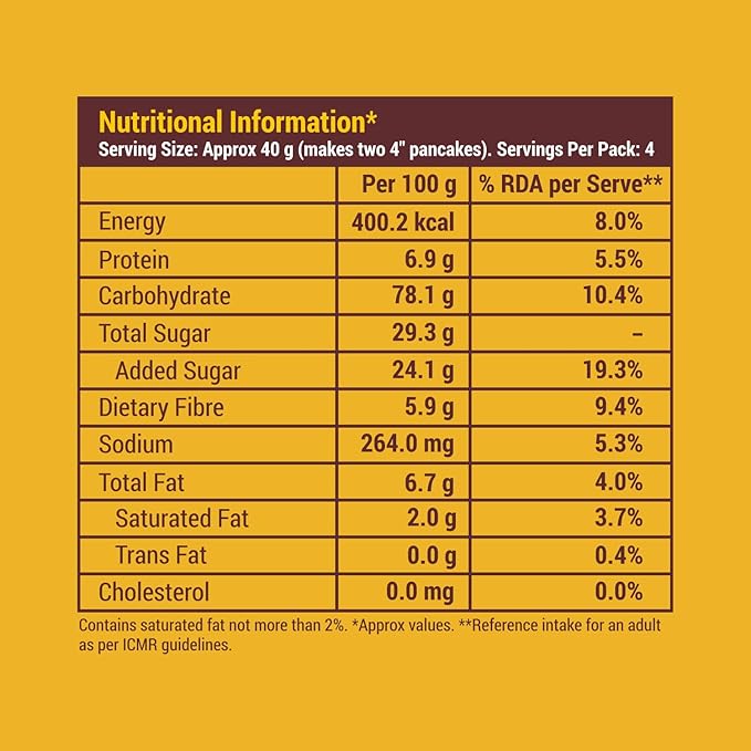 Slurrp Farm Millet Pancake Mix | Banana Choco-Chip | Made with Oats & Jowar | No Refined Sugar or Maida | Healthy Breakfast for Kids & Toddlers | 5.29 Oz (150g)