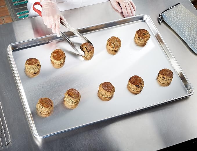 CURTA 12 Pack Aluminum Sheet Pan, NSF Listed Full Size 26 x 18 inch Commercial Bakery Cake Bun Pan, Baking Tray ??,<div>