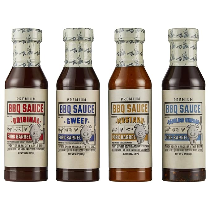 Pork Barrel BBQ Gifts for Men Set ??BBQ Sauce Gift Set | The Ultimate Grilling Gift | Great on Chicken Wings, Pork, and Steak | Birthday Gifts, Gifts for Him