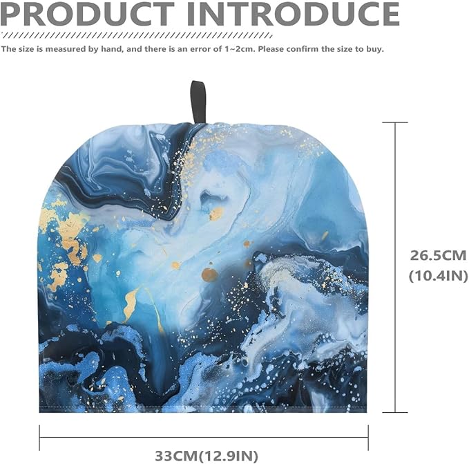 Blue Marble Tea Cozy Kitchen Kettle Dust Cover Washable Teapot Dust Cover Tea Kettle Cover for Tea Pot Decorative Kitchen竊뉰lue竊?"<div>