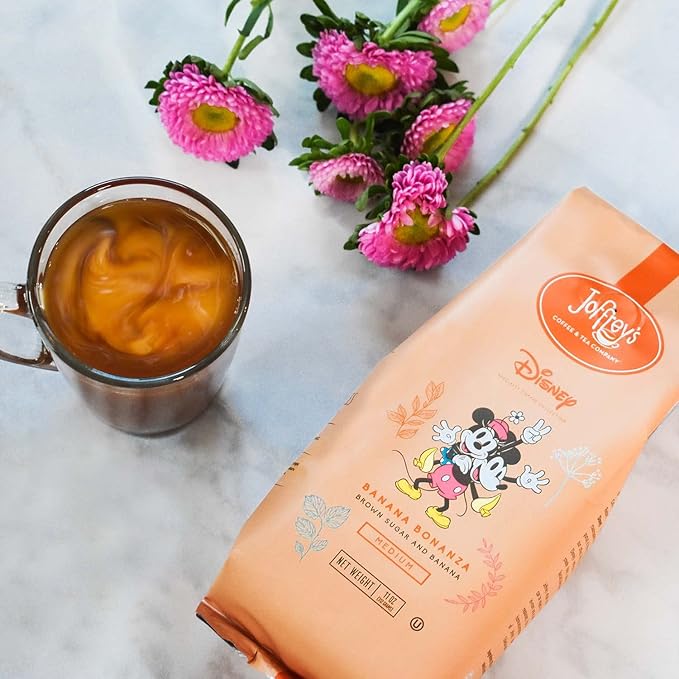 Joffrey's Coffee - Disney Banana Bonanza | Medium Roast, 100% Arabica Beans, Fruity Banana & Brown Sugar Flavored Coffee, Brew or French Press (Ground, 11 oz)