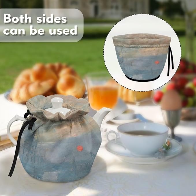 Tea Cosy Starry Night Art 3D Print Tea Kettle Cover with Insulation Pad, Kitchen Tea Pot Dust Cover, Breakfast Warmer, Insulation and Keep Warm
