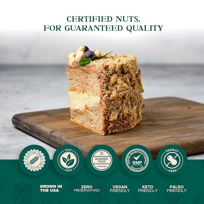 Premium Natural Toasted Unsalted Hazelnuts, 64oz (4 lb) - Small Batch Roasted, Blanched, Non-GMO, Batch-Tested Gluten & Peanut-Free, Vegan, Keto-Friendly, No Preservatives