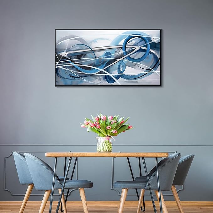 YDYSUNE Large Abstract Wall Art Blue Canvas Wall Decor Paintings Abstract Artwork for Living Room Pictures for Bedroom Decor Office Home Decoration Artwork for Walls 20횞40IN