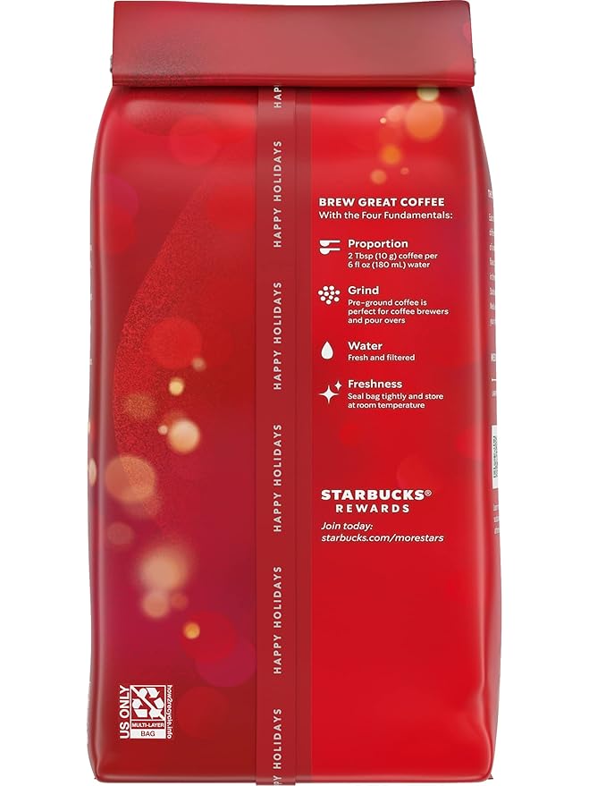 Starbucks Holiday Blend Ground Coffee - Soft & Layered 10 oz