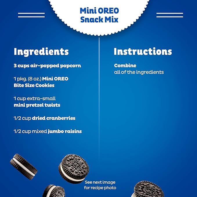 OREO Minis Chocolate Sandwich Cookies, 12 - 3.5 oz Snack Cups