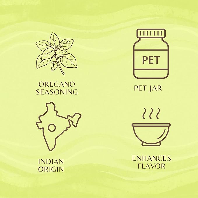 AYURVEDASHREE Oregano Seasoning 100gm PET Jar ~ All Natural | Vegan | NON-GMO | Indian Spice | Dried Herbs For Cooking & Sprinkle