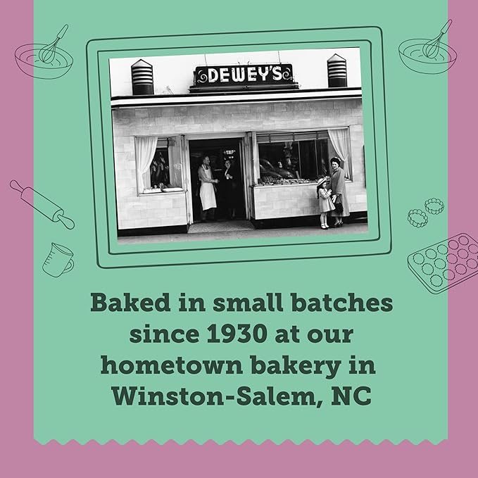 Dewey’s Bakery Meyer Lemon Moravian Style Cookie Thins, Bakery Fresh with Real Simple Ingredients, Low Calorie Snack, No Artificial Flavors, Synthetic Colors or Preservatives, 28oz (Pack of 1)