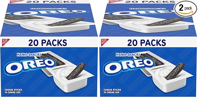 Handi-Snacks OREO Cookie Sticks 'N Creme Dip Snack Packs, 20 Snack Packs (Pack of 2)