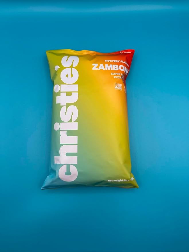 Christie's Chips Zamboni Mystery Flavor - Super Natural Potato Chips - Tart, Sweet, & Smokey, No Refined Sugar, Vegan, Gluten-Free, All-Natural, Spicy Kick & Jalapeno, 100% Plant Based - 5 oz - 6 Pack